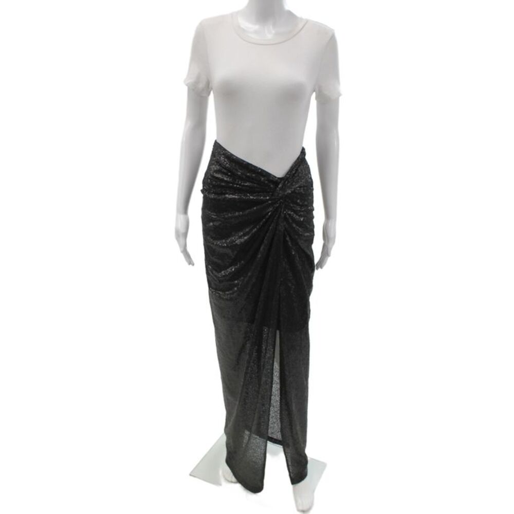 Belle Badgley Mischka Womens Black Maxi Skirt Party Polyester Fall Size 4